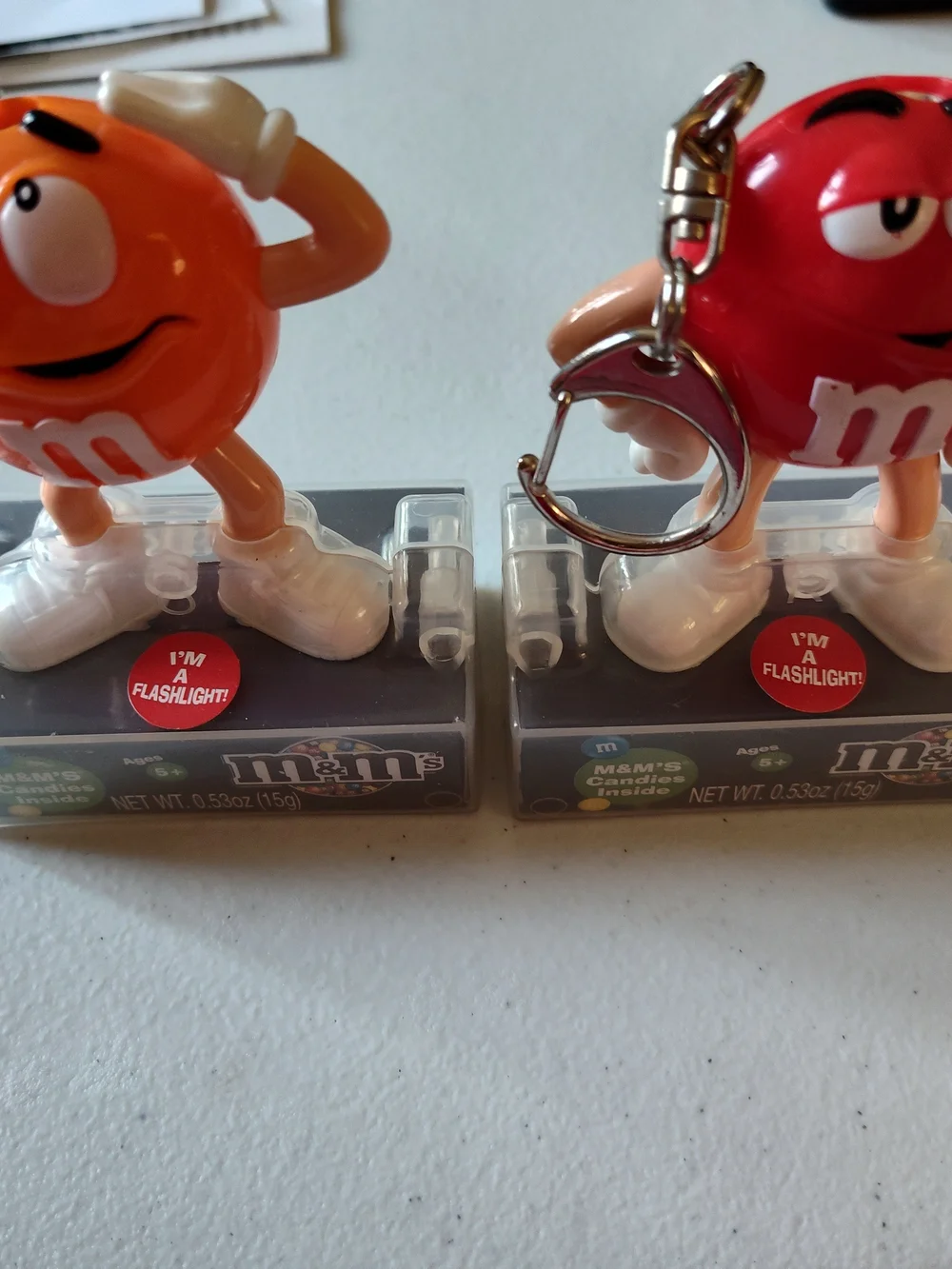 M&M'S Red & Orange Character Keyring Flashlights